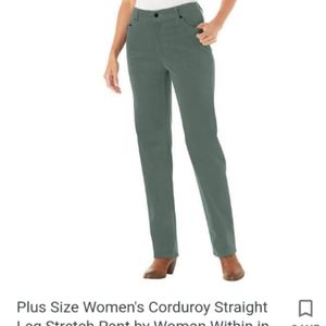 Chaps Denim size 16 dark green soft cordaroy pants